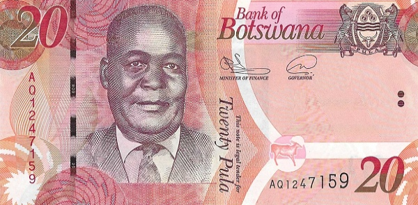PN31h Botswana - 20 Pula (New Sign & Date 2022)